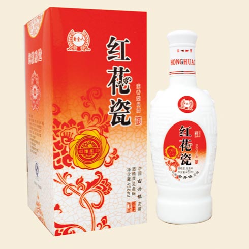 復興夢白酒產品-紅花瓷