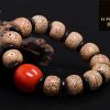 瀚禾天伊飾品-藏式大冰花星月手串配珊瑚紅琉璃