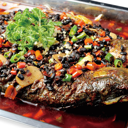 鱻魚(yú)石養(yǎng)生火鍋-蒜香豆豉烤魚(yú)
